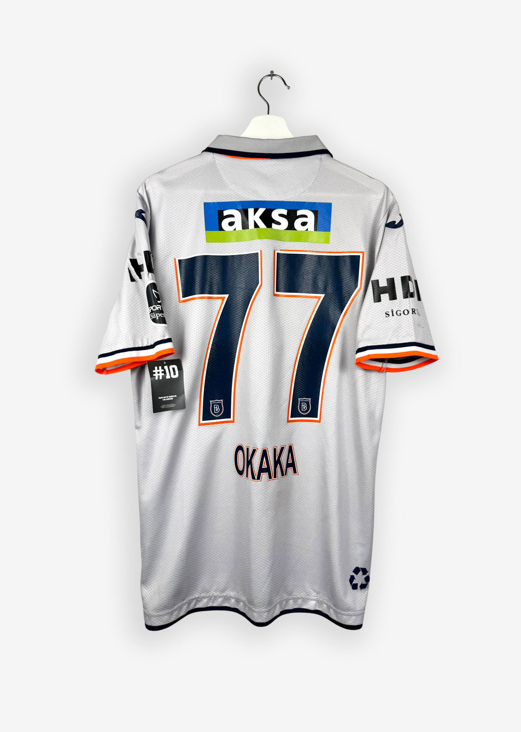 BASAKSEHIR 2022/23 THIRD SHIRT - MATCHWORN/ISSUED #77 OKAKA (SIZE XXL) COA INCL.