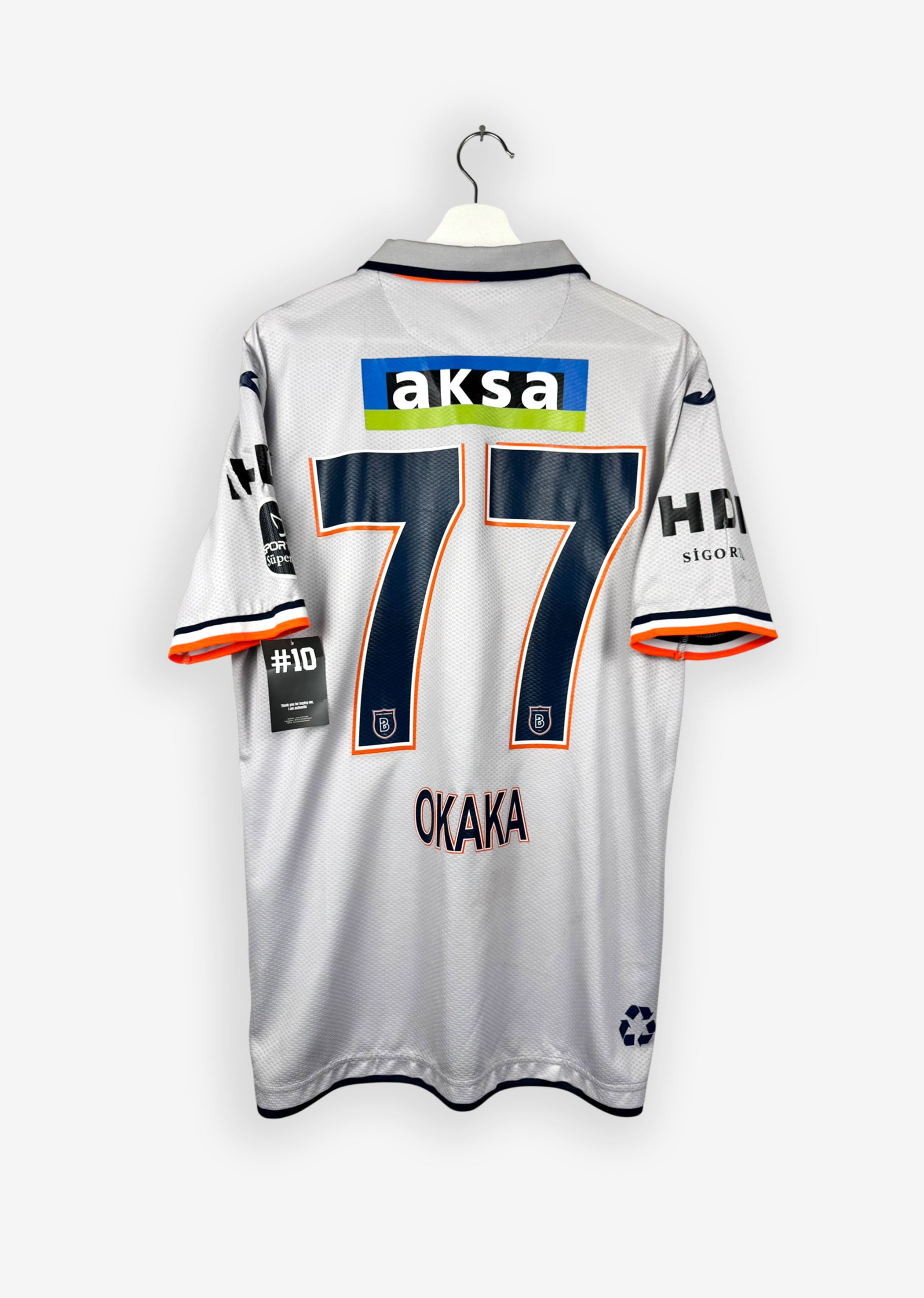 BASAKSEHIR 2022/23 THIRD SHIRT - MATCHWORN/ISSUED #77 OKAKA (SIZE XXL) COA INCL.