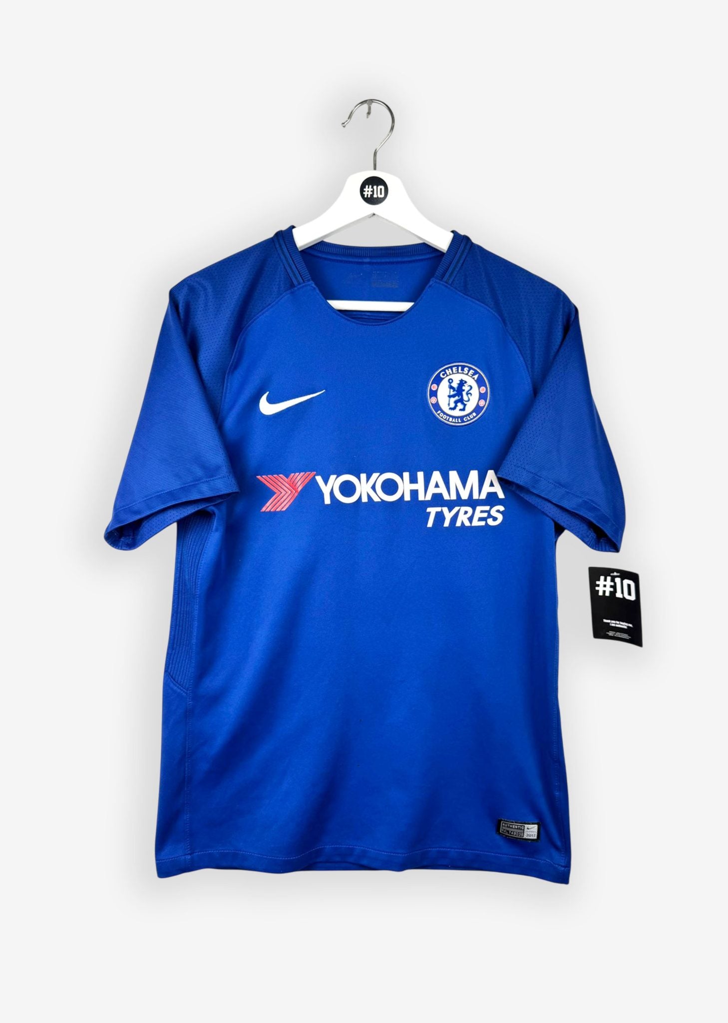 CHELSEA 2017/18 HOME SHIRT - #10 HAZARD (SIZE S)