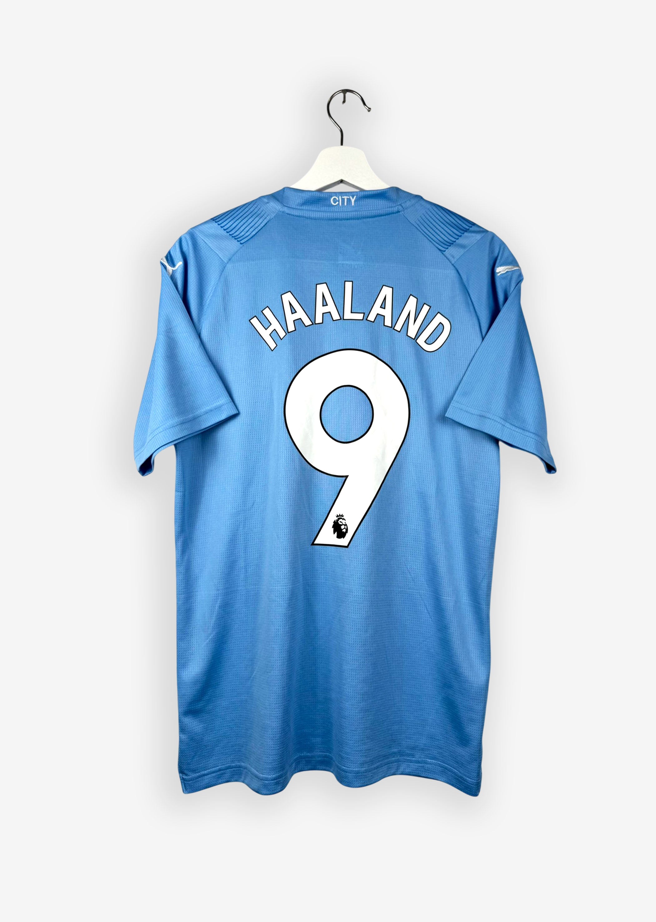 MANCHESTER CITY 2023/24 HOME SHIRT - #9 HAALAND (SIZE S)
