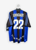 CLUB BRUGGE 1998/99 HOME SHIRT - #22 SCHOCKAERT (SIZE L)