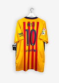 FC BARCELONA 2015/16 AWAY SHIRT - PLAYER ISSUE #10 MESSI (SIZE XL)