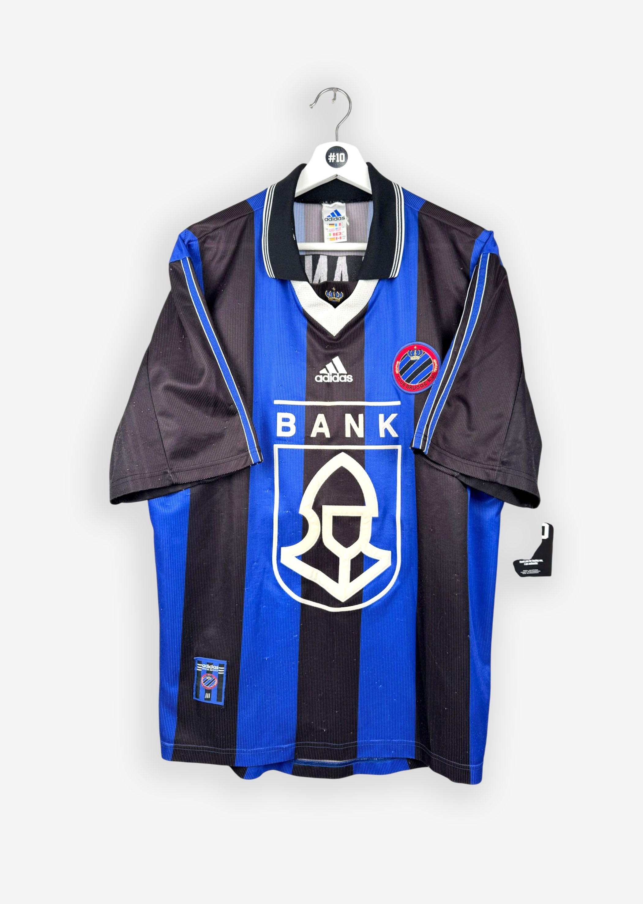 CLUB BRUGGE 1998/99 HOME SHIRT - #22 SCHOCKAERT (SIZE L)