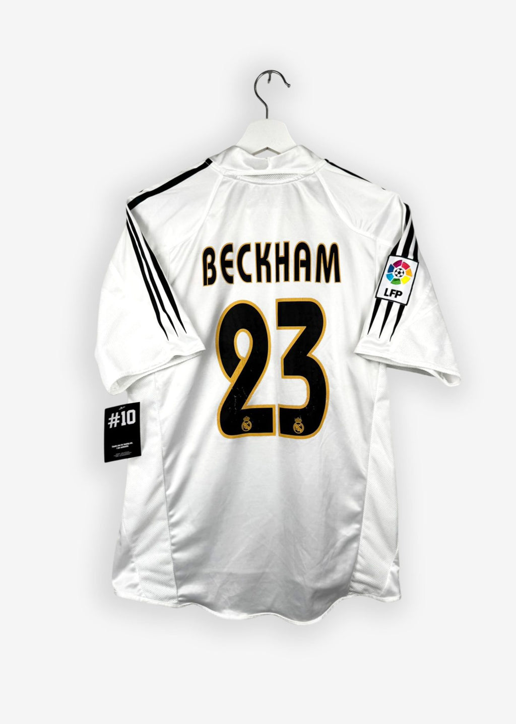 REAL MADRID 2004/05 HOME SHIRT - #23 BECKHAM (SIZE S)