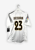 REAL MADRID 2004/05 HOME SHIRT - #23 BECKHAM (SIZE S)