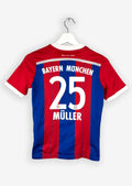 FC BAYERN MUNICH 2014/15 HOME SHIRT - #25 MÜLLER (SIZE 152 KIDS)
