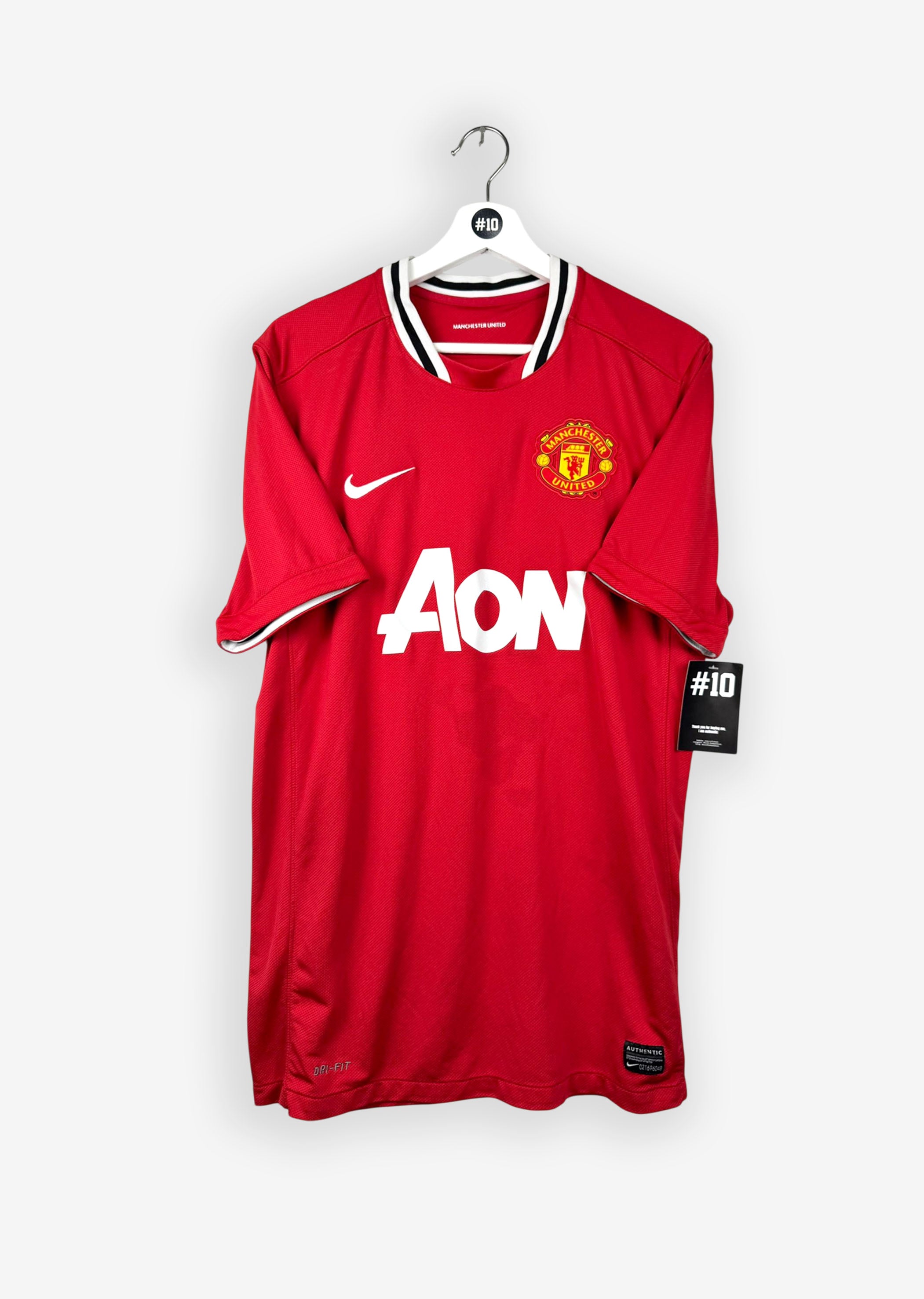 MANCHESTER UNITED 2011/12 HOME SHIRT - #3 EVRA (SIZE L)