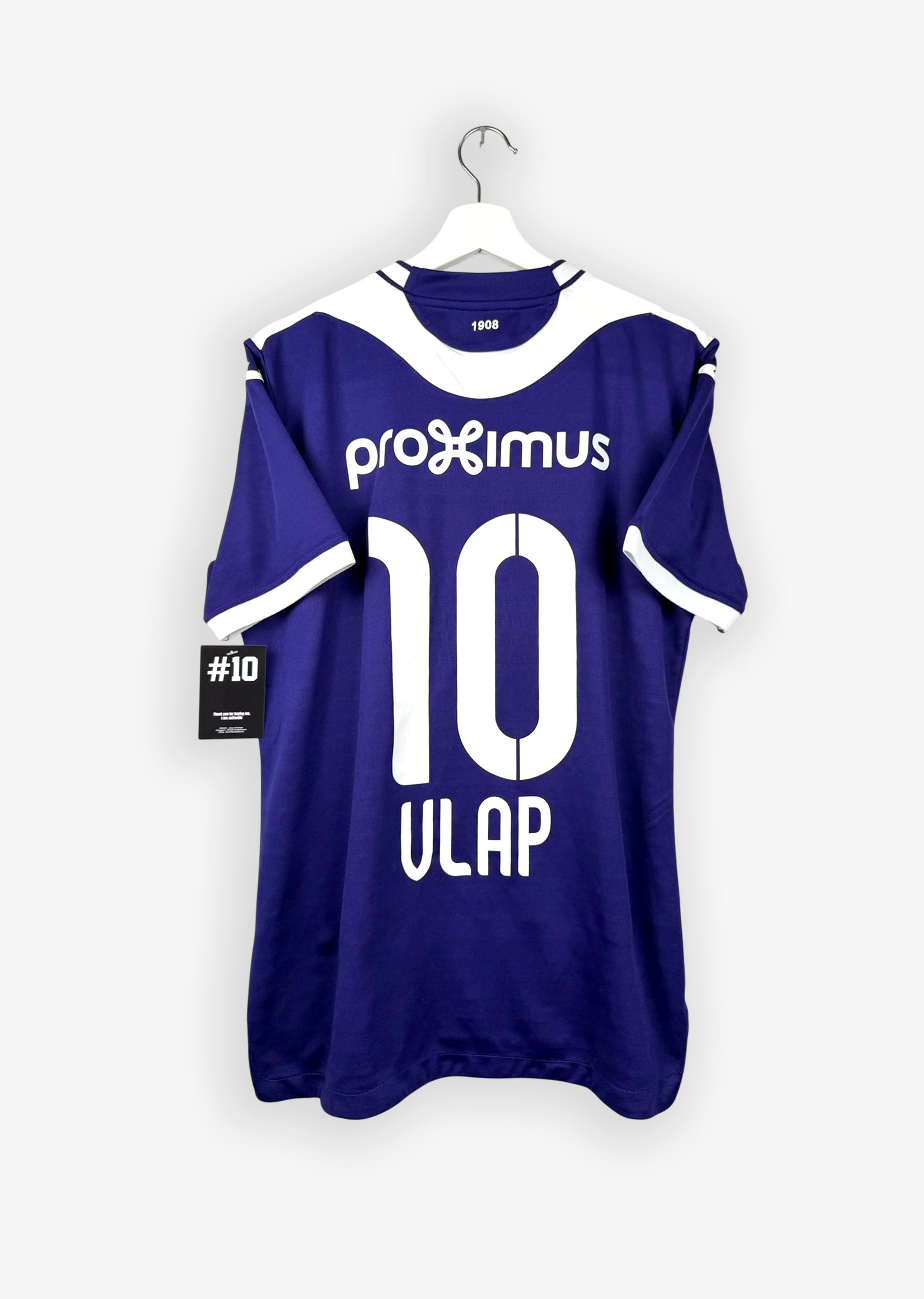 RSC ANDERLECHT 2019/20 HOME SHIRT - #10 VLAP (SIZE M)
