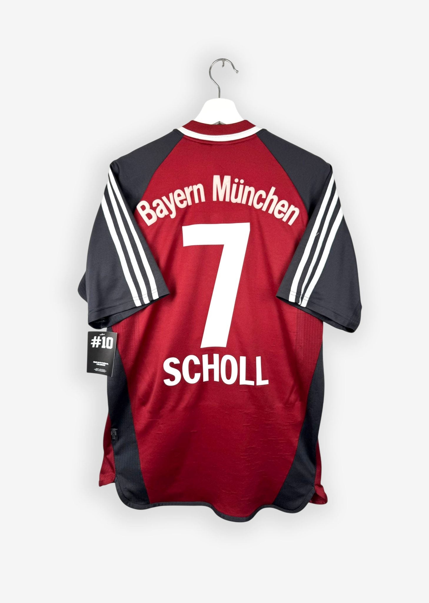 FC BAYERN MUNICH 2001/02 HOME SHIRT - #7 SCHOLL (SIZE S)