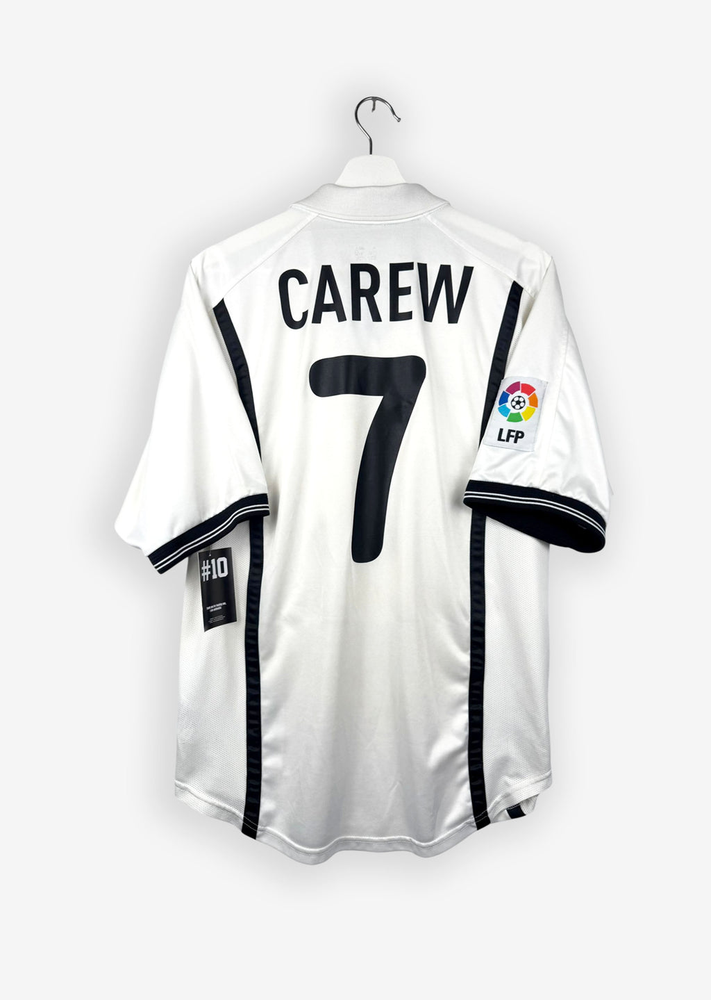 VALENCIA 2000/01 HOME SHIRT - #7 CAREW (SIZE M)