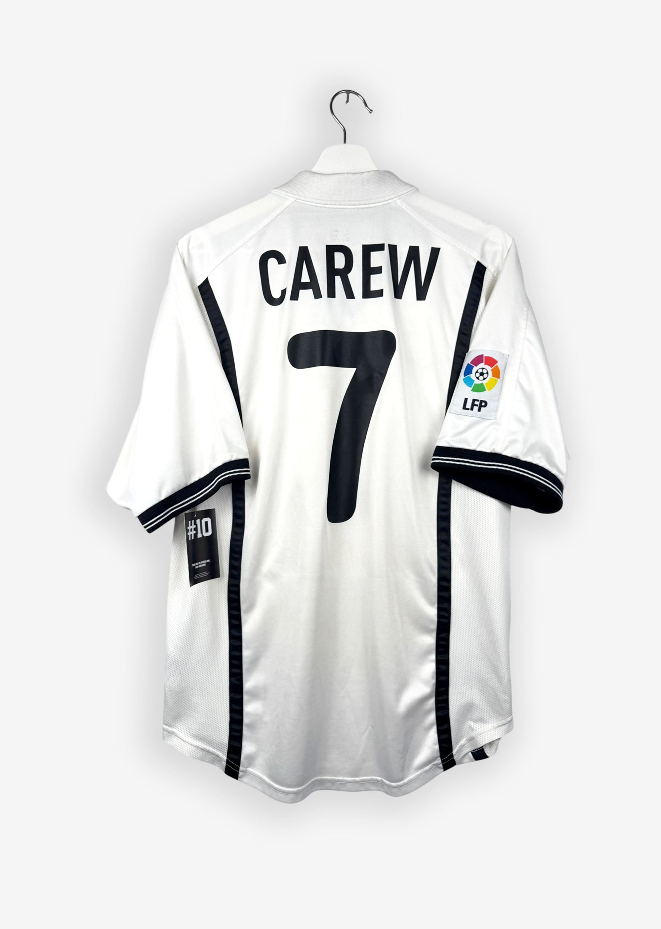 VALENCIA 2000/01 HOME SHIRT - #7 CAREW (SIZE M)