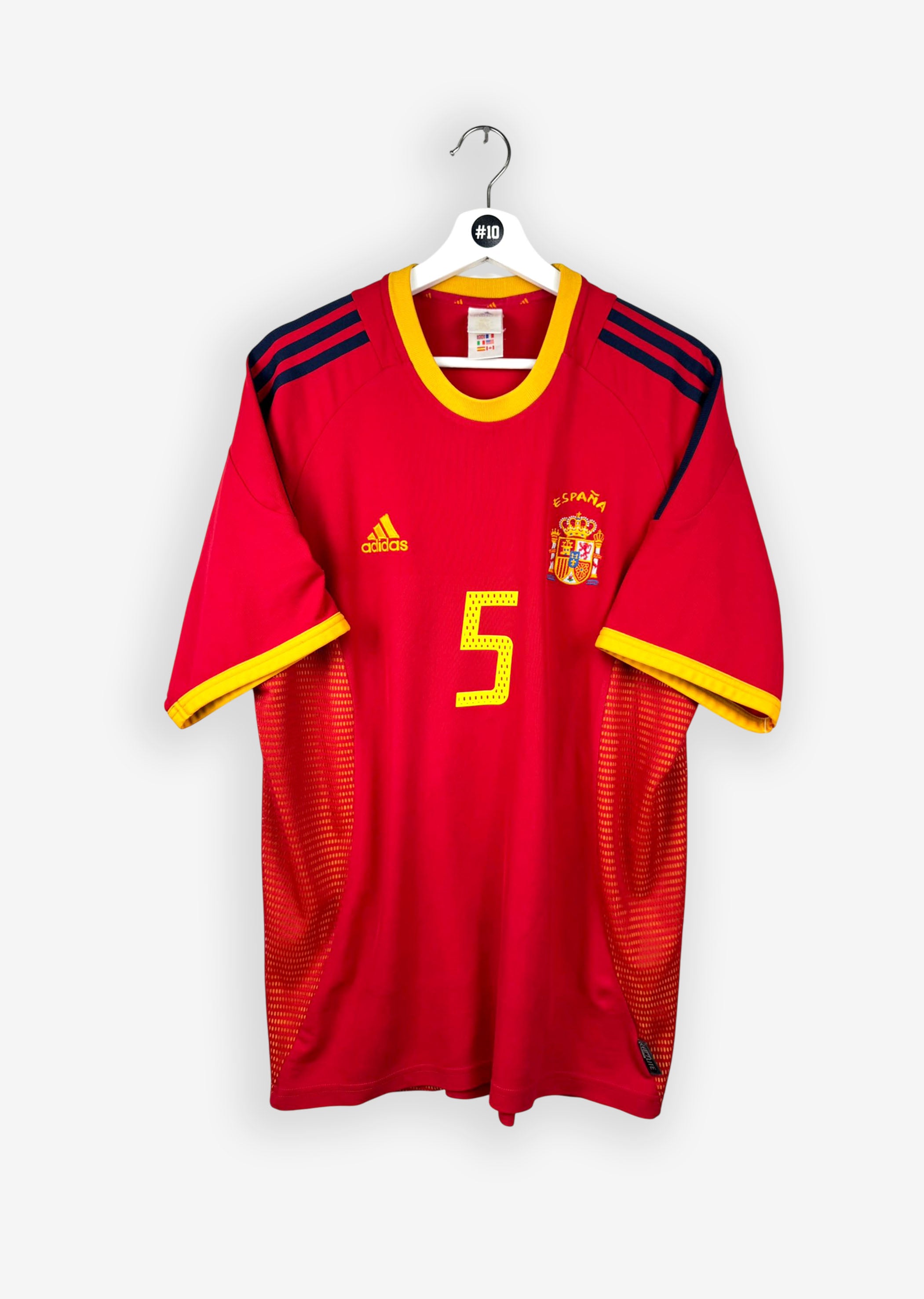 SPAIN 2002/03 HOME SHIRT - #5 PUYOL (SIZE L)