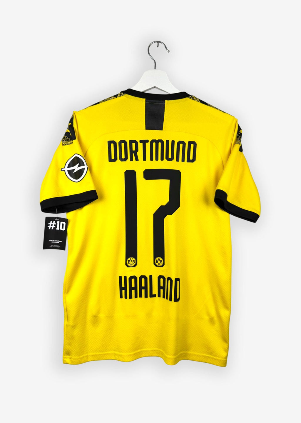 BORUSSIA DORTMUND 2019/20 HOME SHIRT - #17 HAALAND (SIZE S)