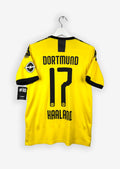 BORUSSIA DORTMUND 2019/20 HOME SHIRT - #17 HAALAND (SIZE S)