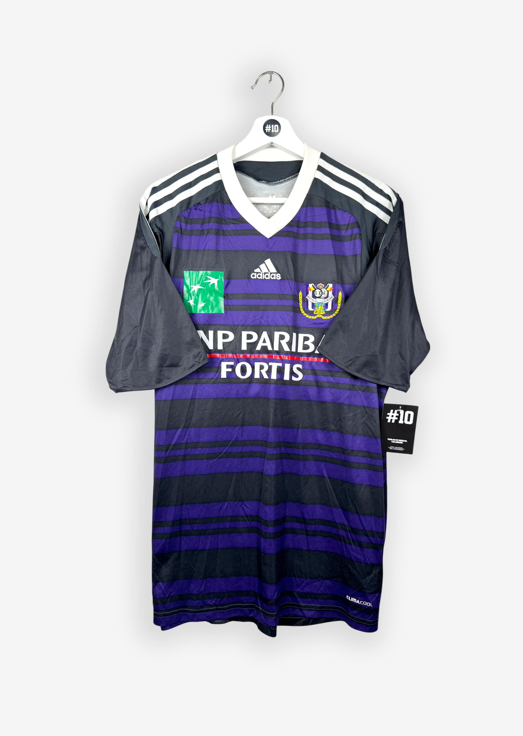 RSC ANDERLECHT 2009/10 AWAY SHIRT - #21 DE SUTTER (SIZE M)