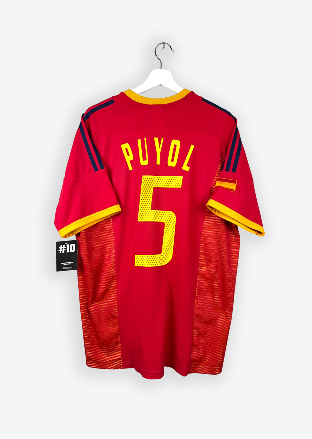 SPAIN 2002/03 HOME SHIRT - #5 PUYOL (SIZE L)