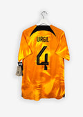 THE NETHERLANDS 2022/23 HOME SHIRT - #4 VIRGIL VAN DIJK (SIZE M) NWT