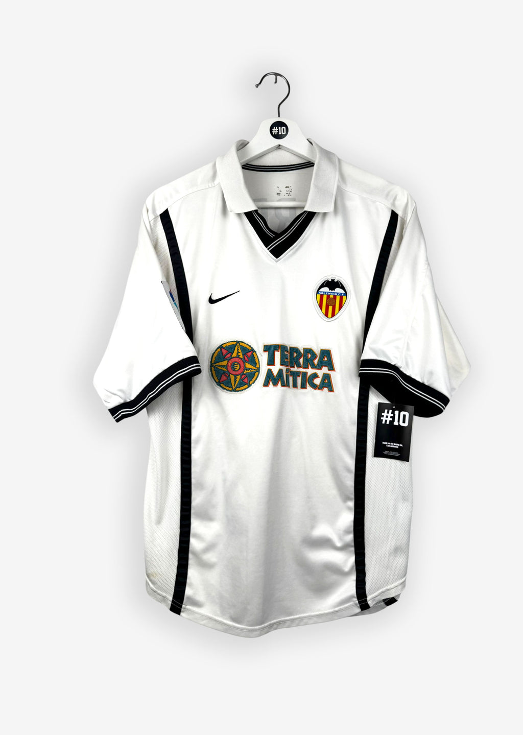 VALENCIA 2000/01 HOME SHIRT - #7 CAREW (SIZE M)