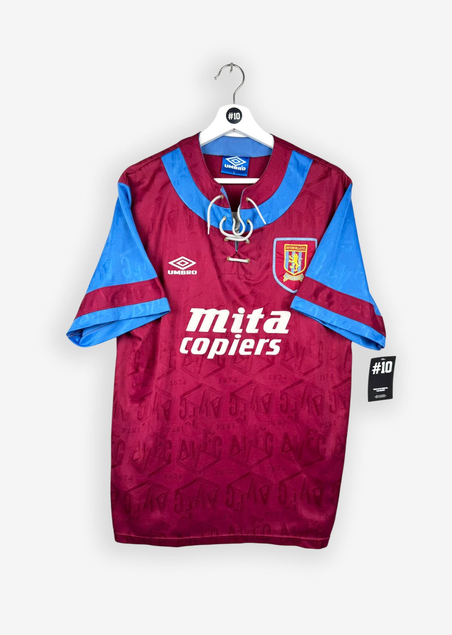 ASTON VILLA 1992/93 HOME SHIRT (SIZE L)