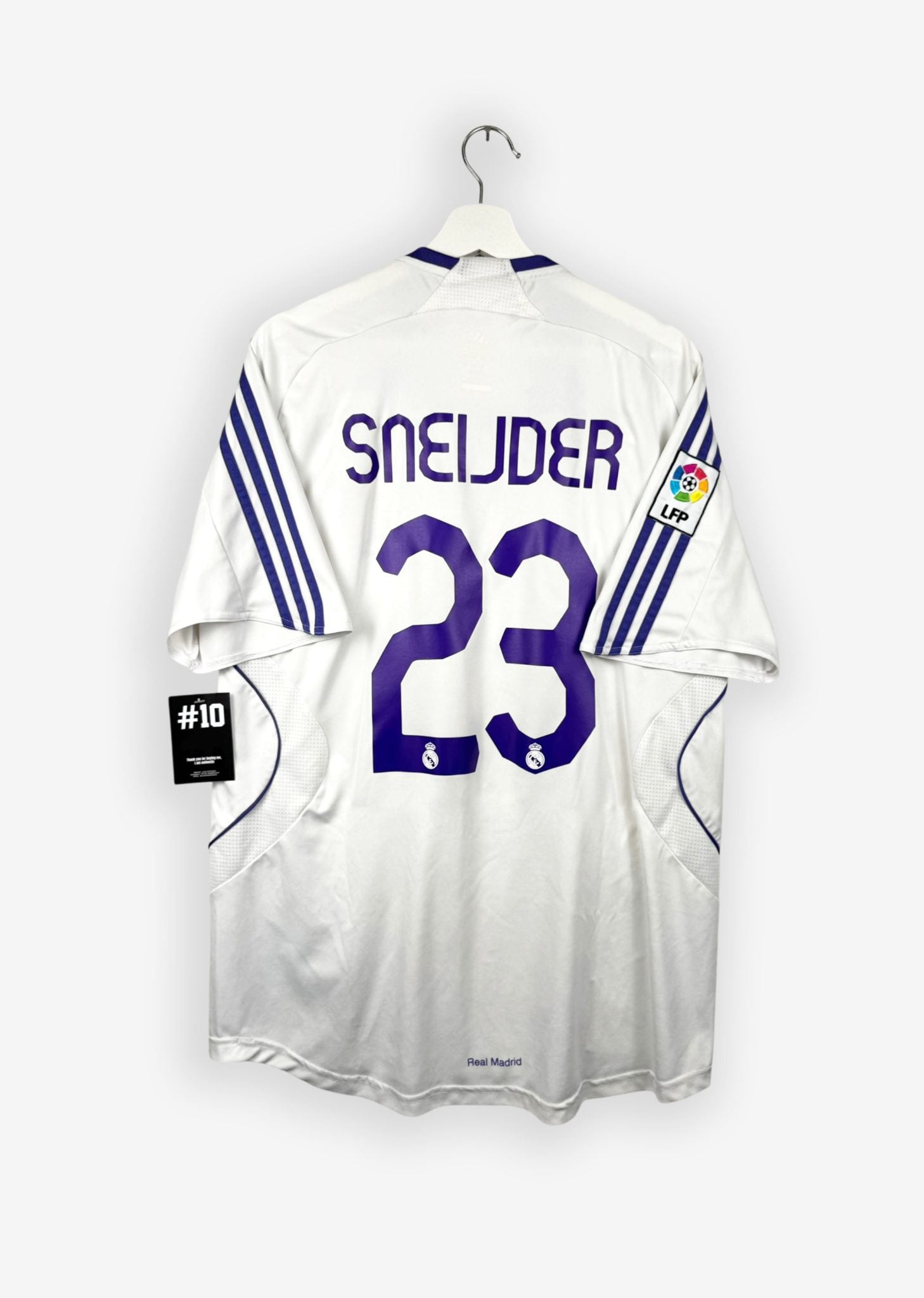 REAL MADRID 2007/08 HOME SHIRT - #23 SNEIJDER (SIZE L)