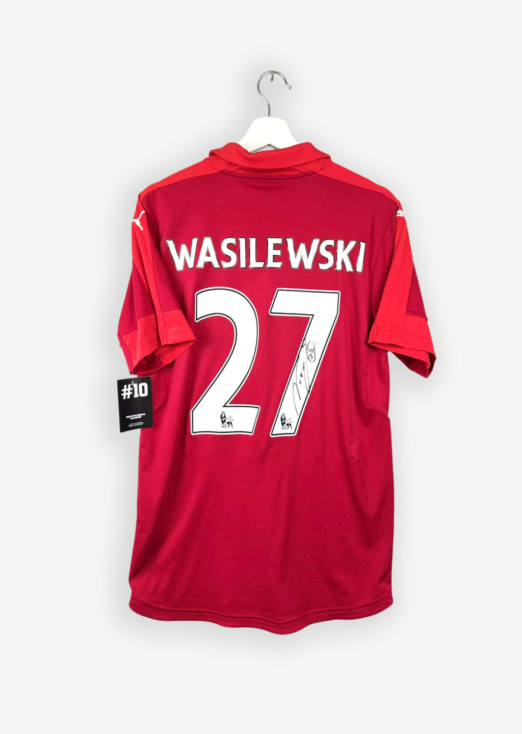 LEICESTER CITY 2016/17 AWAY SHIRT - SIGNED #27 WASILEWSKI (SIZE M)