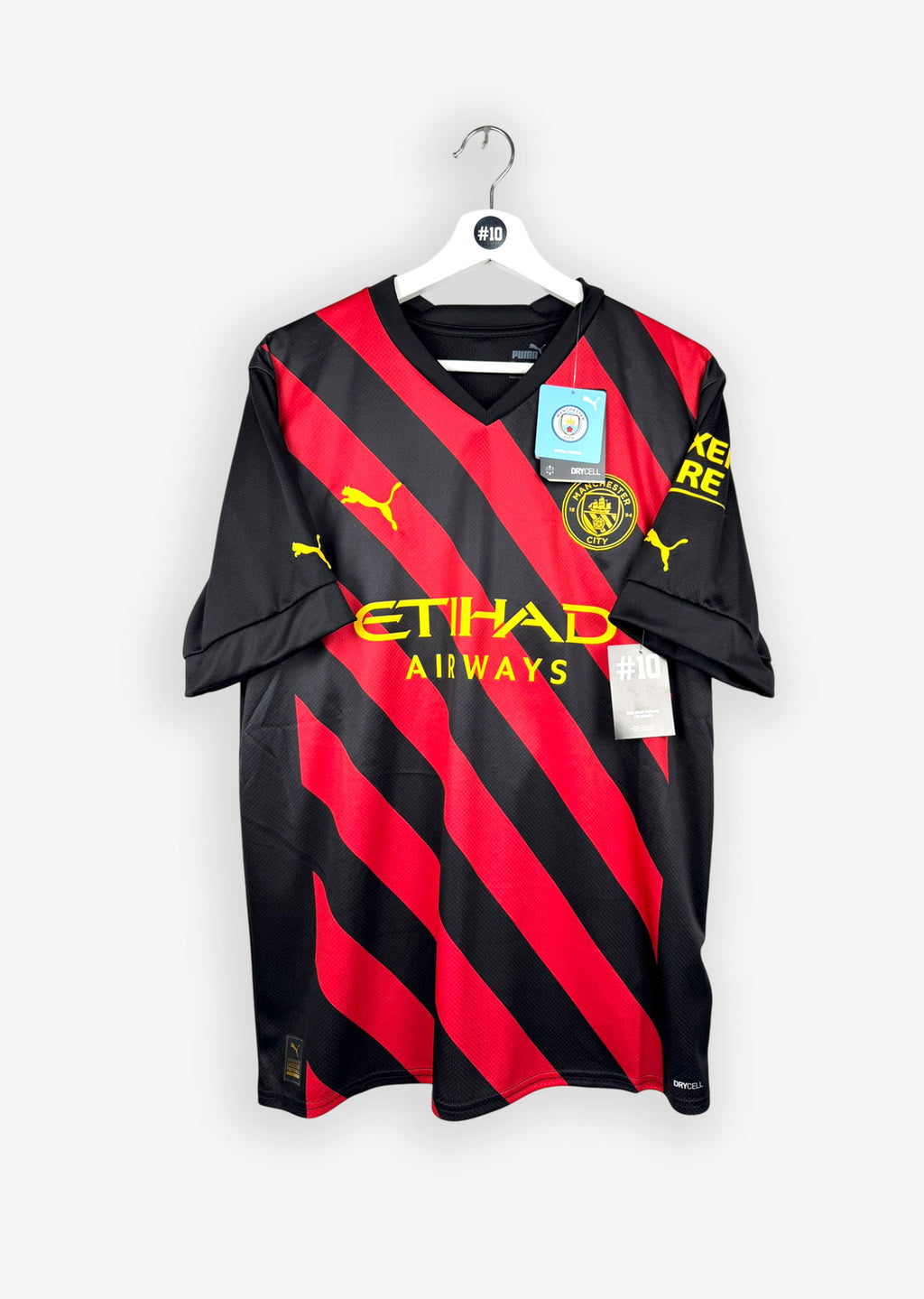 MANCHESTER CITY 2022/23 AWAY SHIRT - #17 DE BRUYNE (SIZE L) NWT