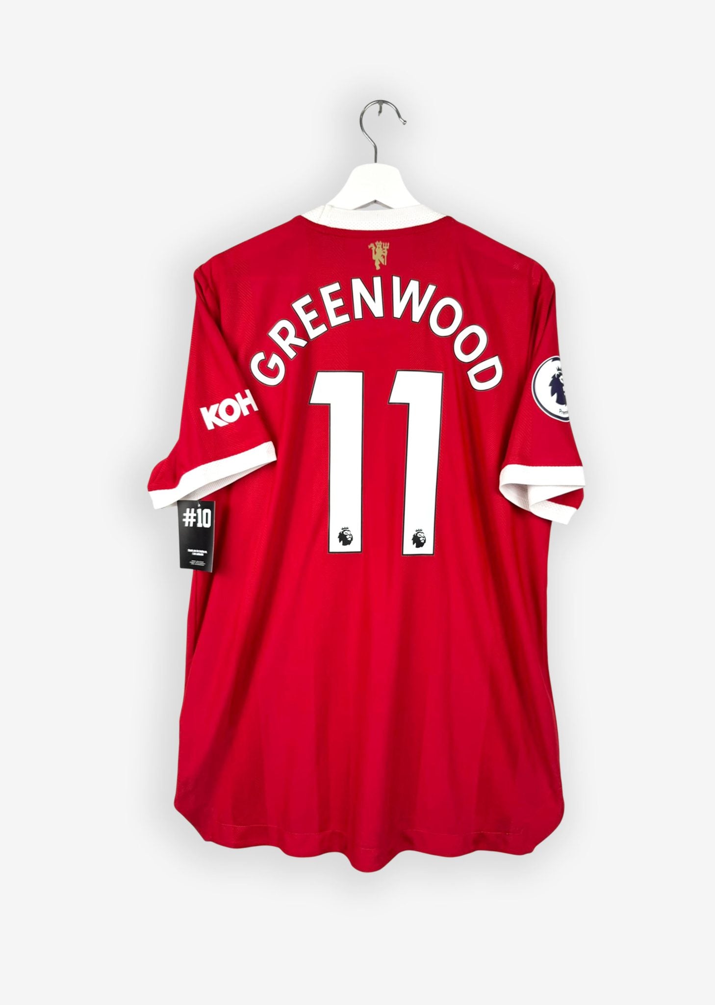 MANCHESTER UNITED 2022/23 HOME SHIRT - #11 GREENWOOD (SIZE L) NWT