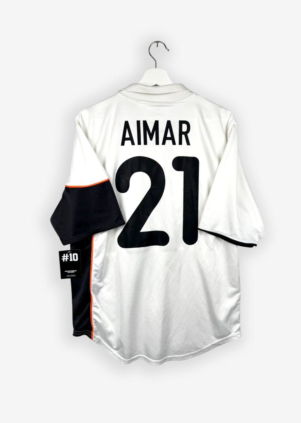 VALENCIA 2001/02 HOME SHIRT - #21 AIMAR (SIZE M)