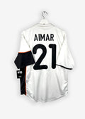 VALENCIA 2001/02 HOME SHIRT - #21 AIMAR (SIZE M)