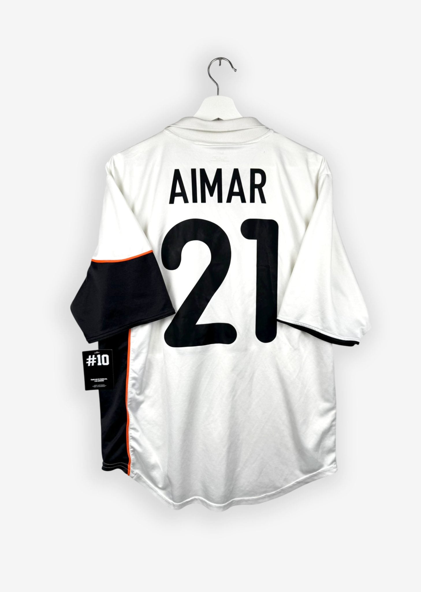 VALENCIA 2001/02 HOME SHIRT - #21 AIMAR (SIZE M)