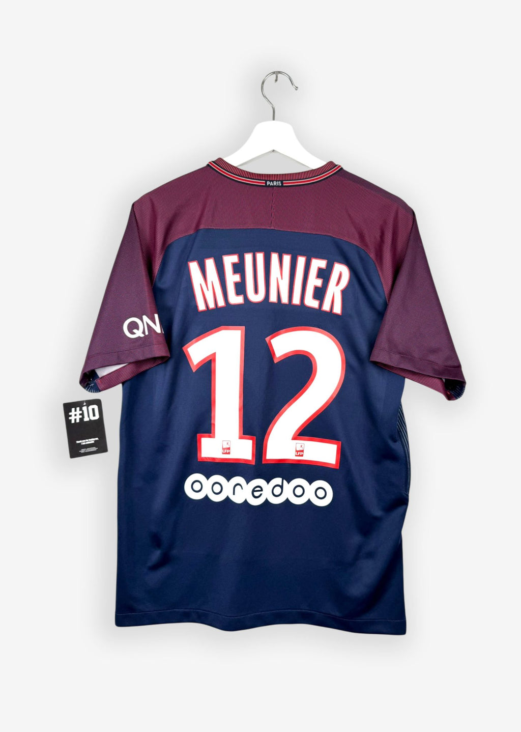 PARIS SAINT-GERMAIN 2017/18 HOME SHIRT - #12 MEUNIER (SIZE M)