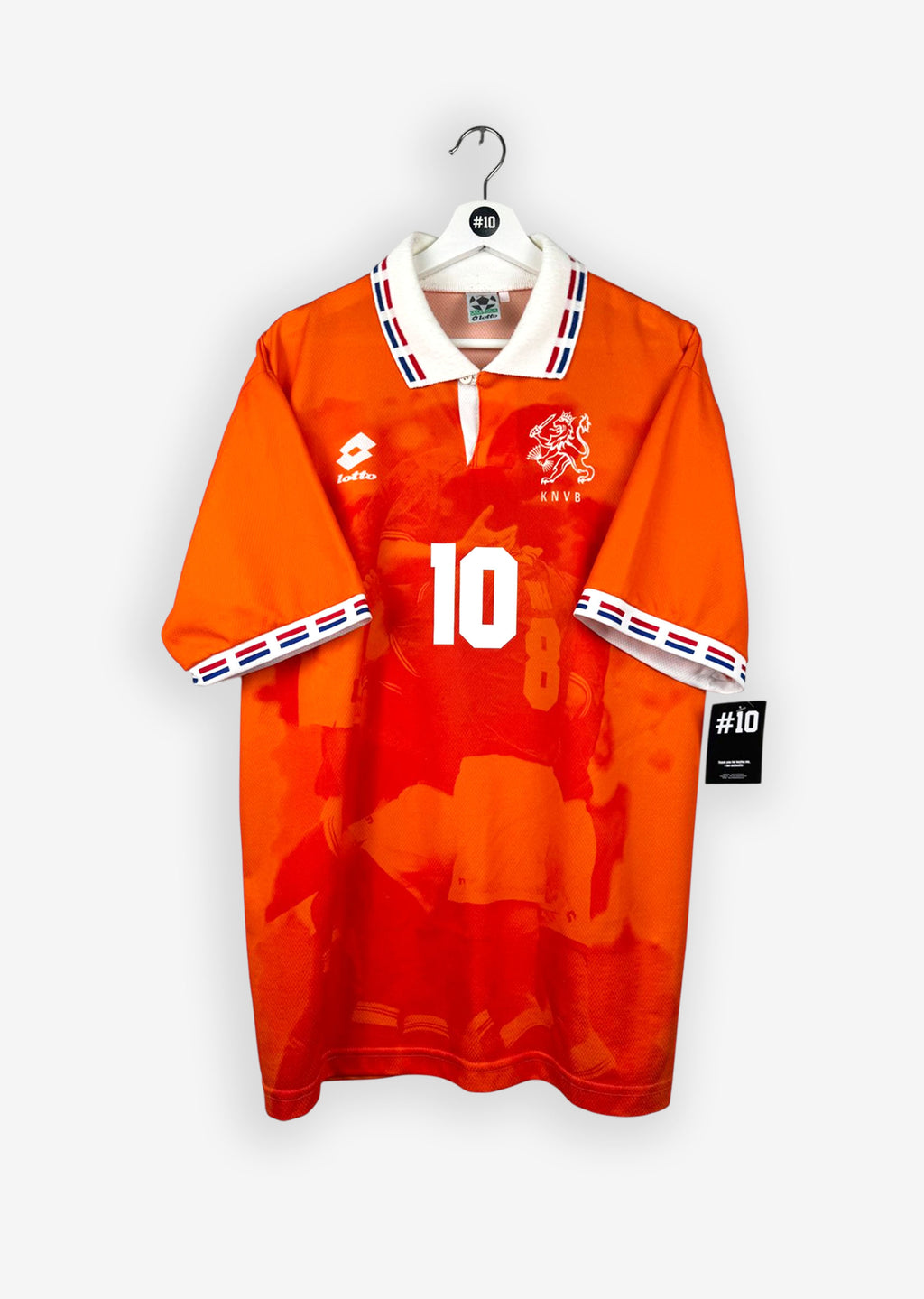 THE NETHERLANDS 1996/97 HOME SHIRT - #10 BERGKAMP (SIZE XL)