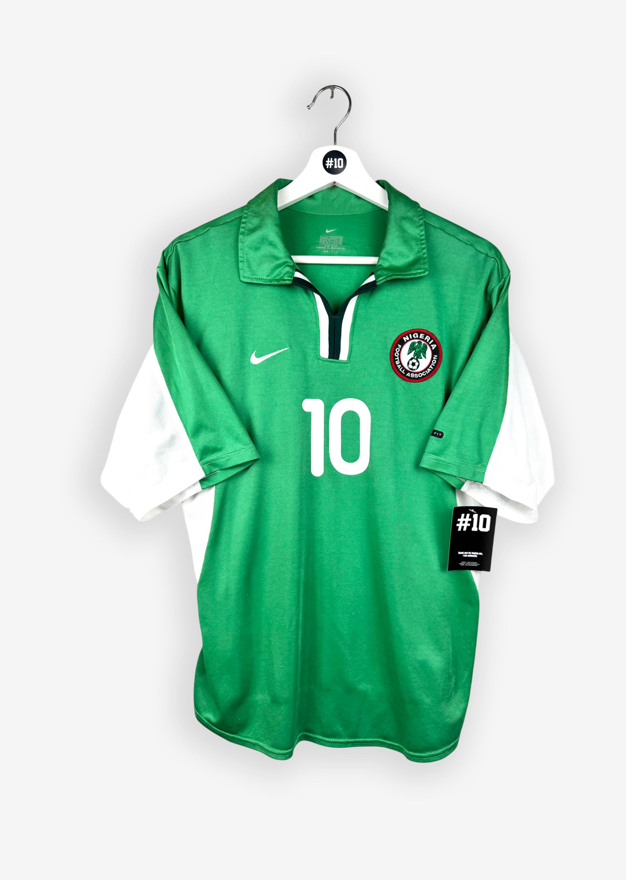 NIGERIA 2000/01 HOME SHIRT - #10 OKOCHA (SIZE S)