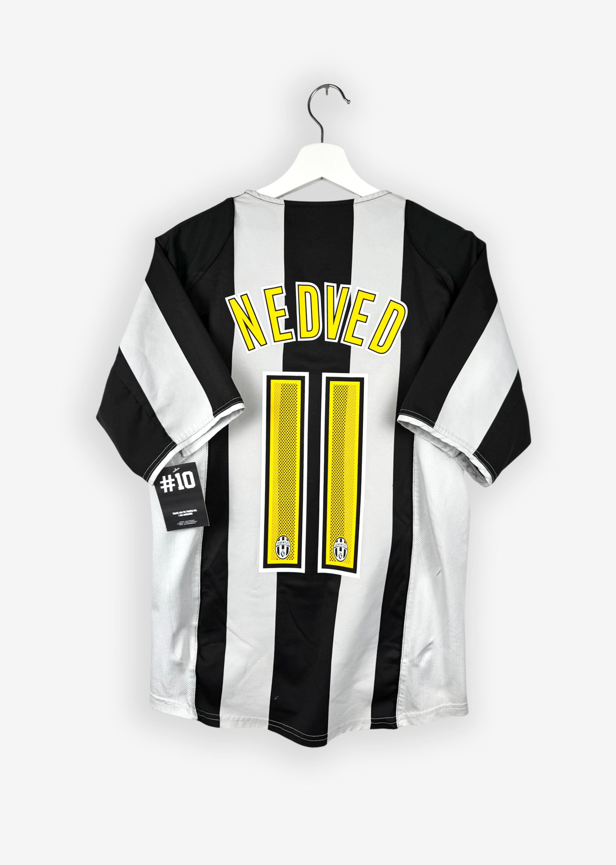 JUVENTUS 2004/05 HOME SHIRT - #11 NEDVED (SIZE S)