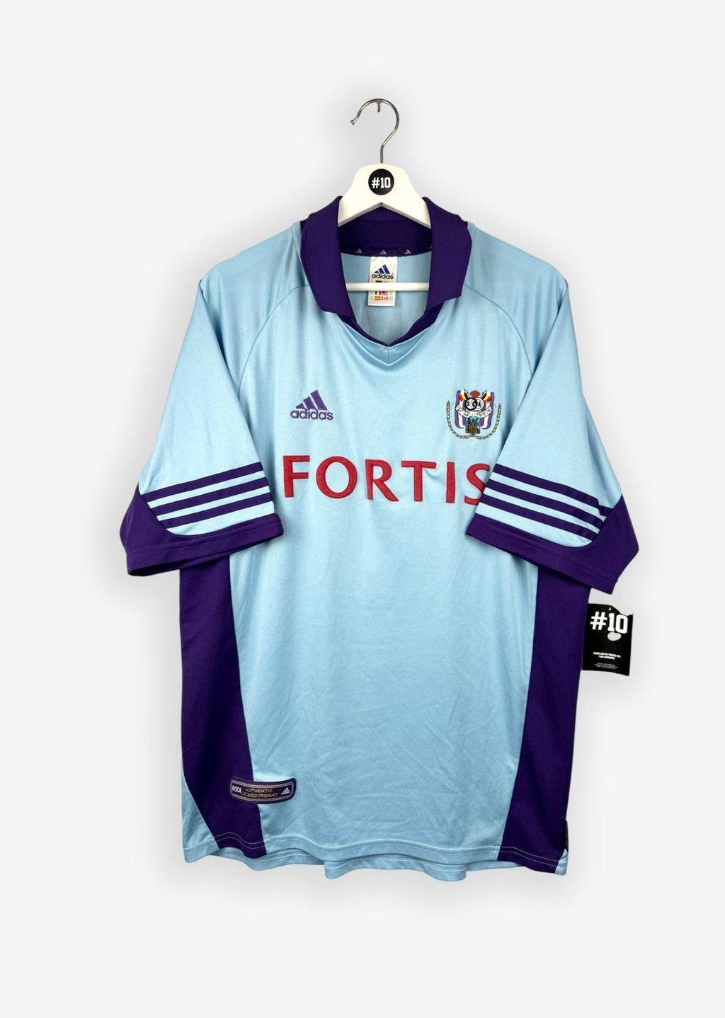 RSC ANDERLECHT 2001/02 AWAY SHIRT - #7 TAREK (SIZE XL)