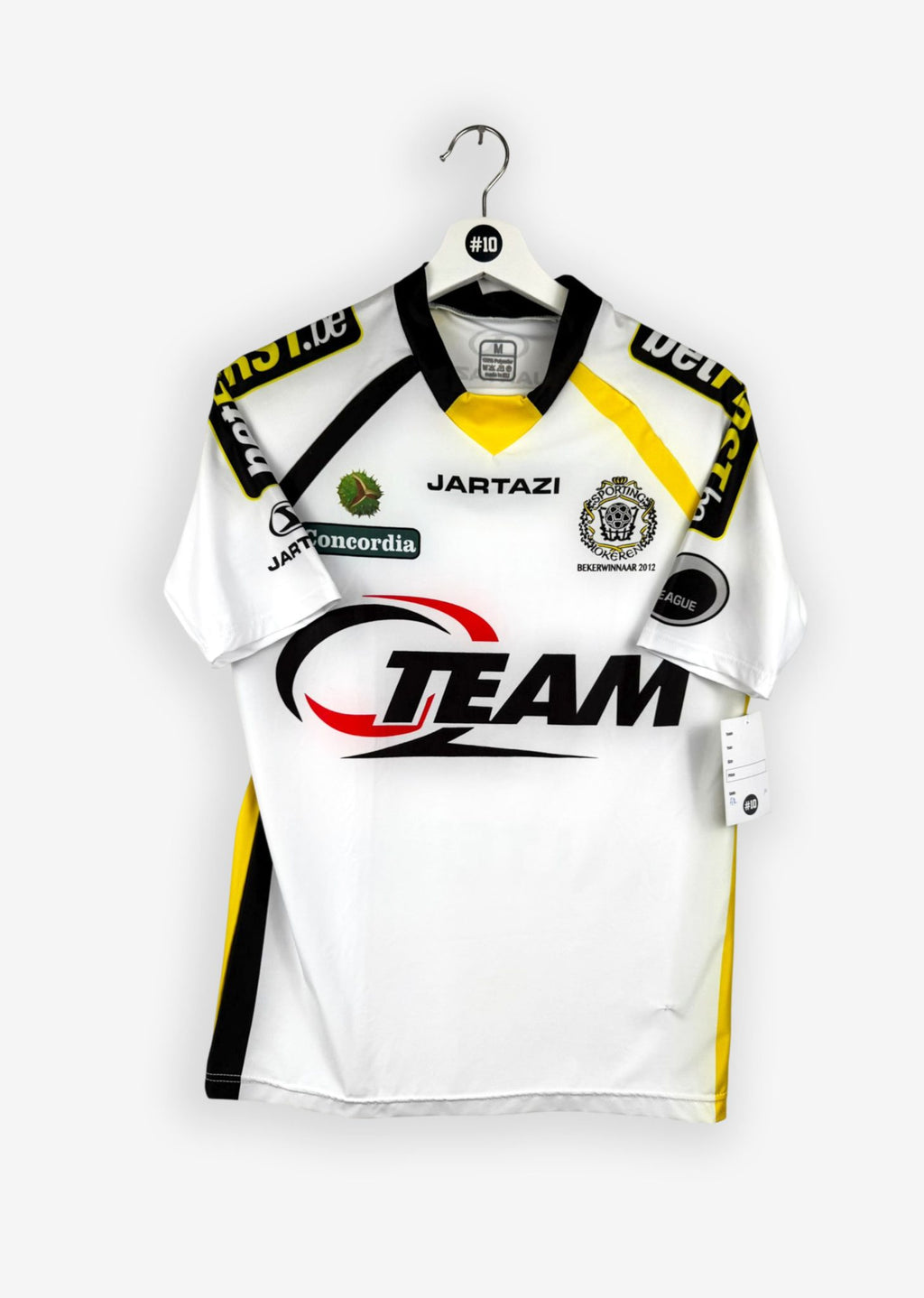 KSC LOKEREN 2012/13 HOME SHIRT - MATCHWORN/ISSUED #11 WALTER LEE (SIZE M)