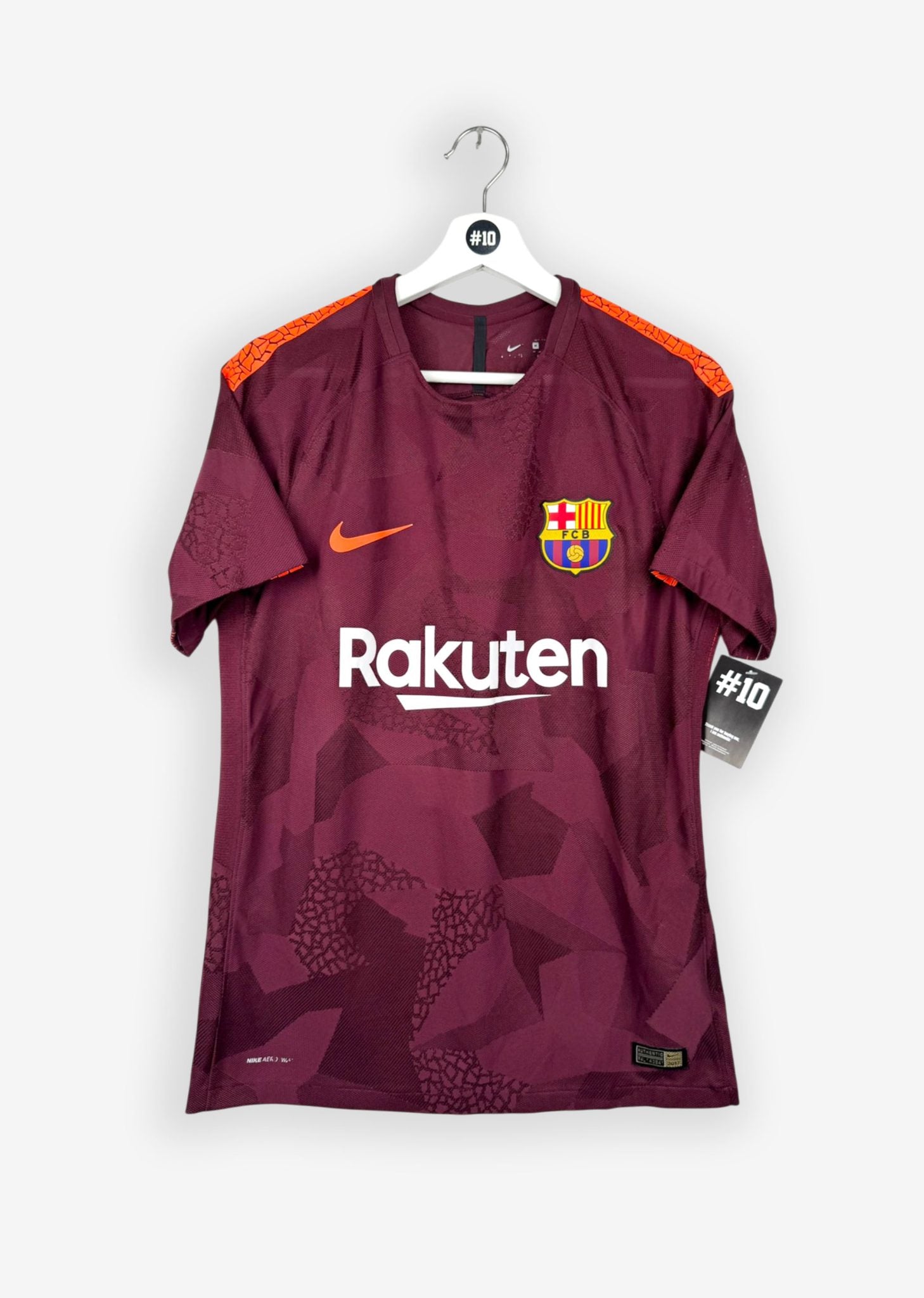 FC BARCELONA 2017/18 THIRD SHIRT - PLAYER ISSUE #10 MESSI (SIZE M)