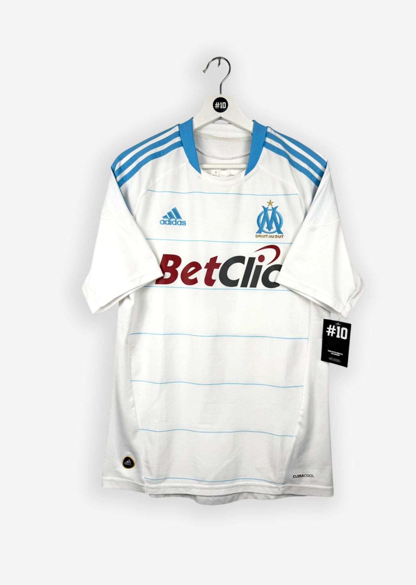 OLYMPIQUE MARSEILLE 2010/11 HOME SHIRT - #19 HEINZE (SIZE M)