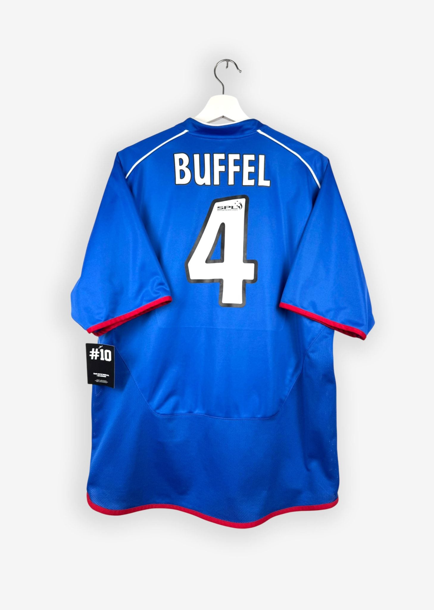 GLASGOW RANGERS 2005/06 HOME SHIRT - #4 BUFFEL (SIZE L)