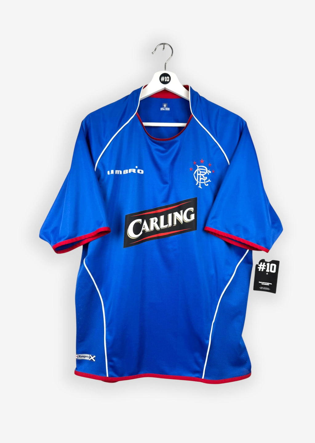 GLASGOW RANGERS 2005/06 HOME SHIRT - #4 BUFFEL (SIZE L)