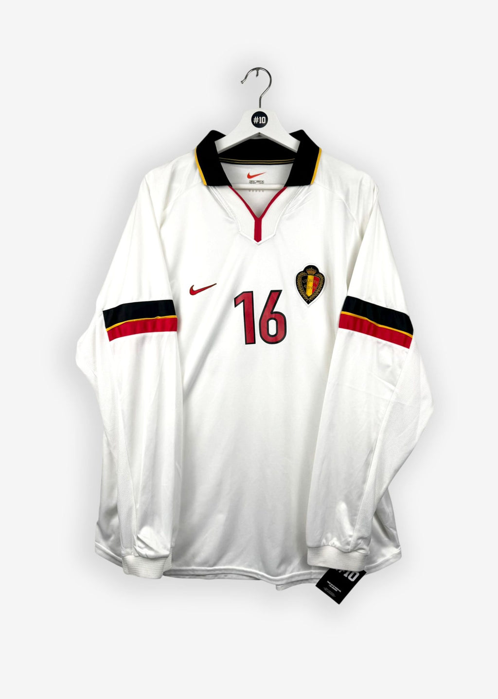 BELGIUM 1999/00 AWAY SHIRT - MATCHWORN/ISSUED #16 (SIZE XL)