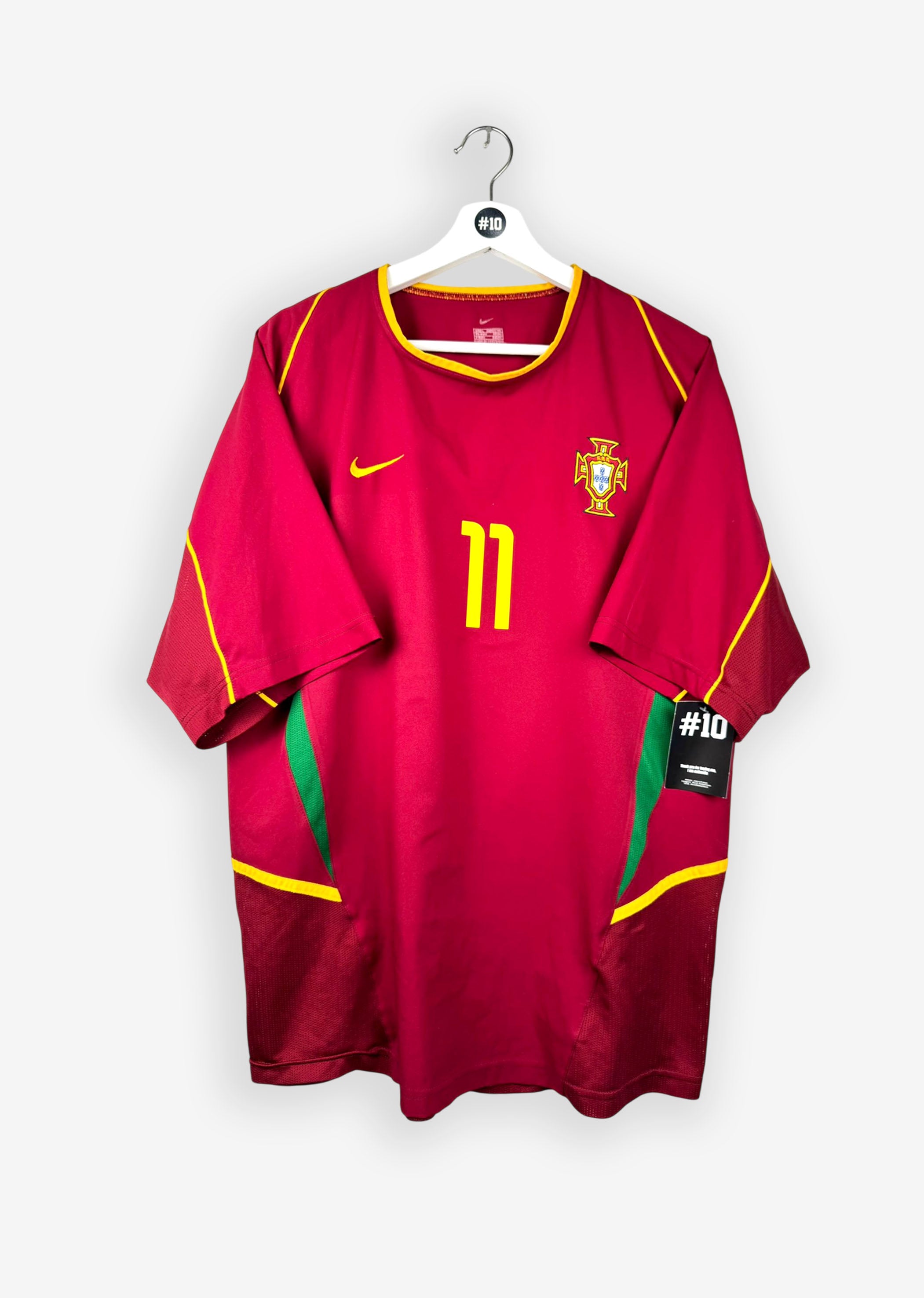 PORTUGAL 2002/03 HOME SHIRT - #11 RONALDO (SIZE L)