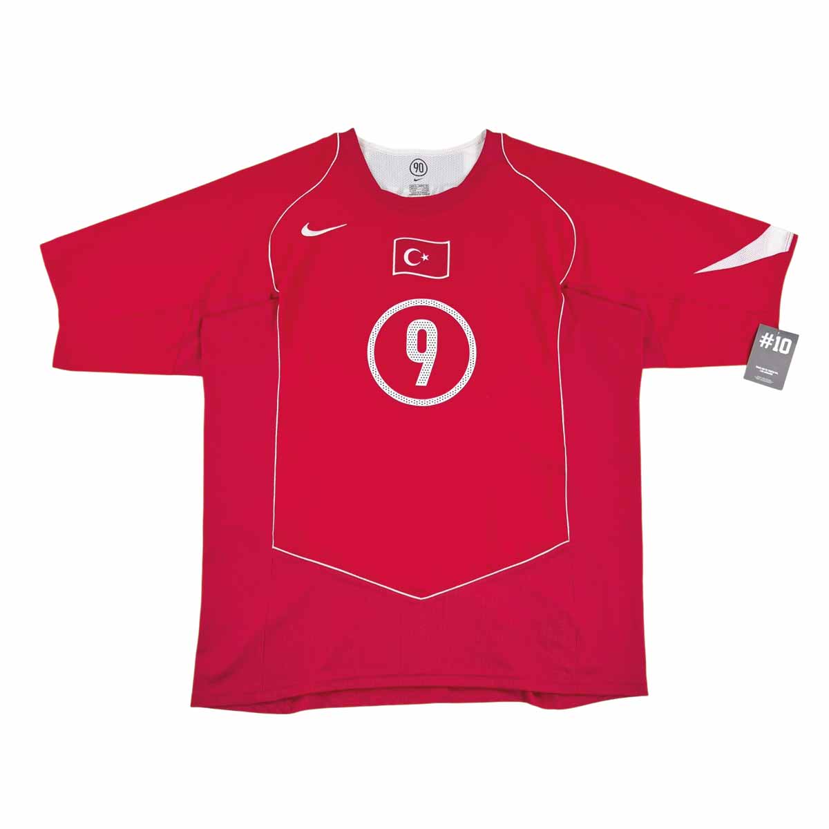 TURKEY 2004/05 HOME SHIRT - #9 HAKAN SÜKÜR (SIZE XL)