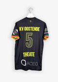 KV OOSTENDE 2020/21 HOME SHIRT - MATCHWORN/ISSUED #5 THEATE (SIZE M)